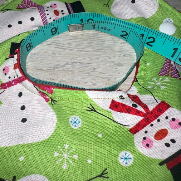 NEW Holiday Dancing Snowman - Handmade Baby Gift Set - Baby Toddler Bib & Burp - Picture 7 of 8